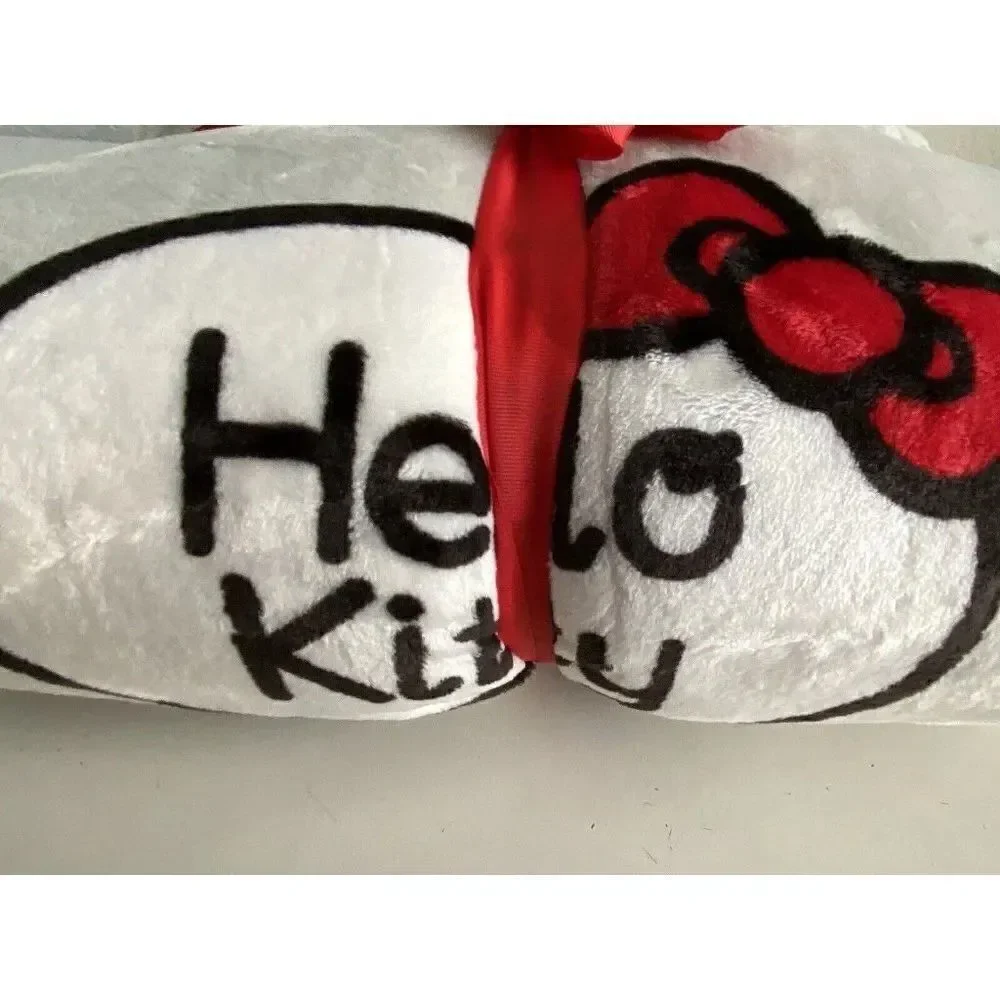 Hello Kitty Full Queen 90x90”‎ Soft Grey Talk Speech Bubble Plush Blanket NEW